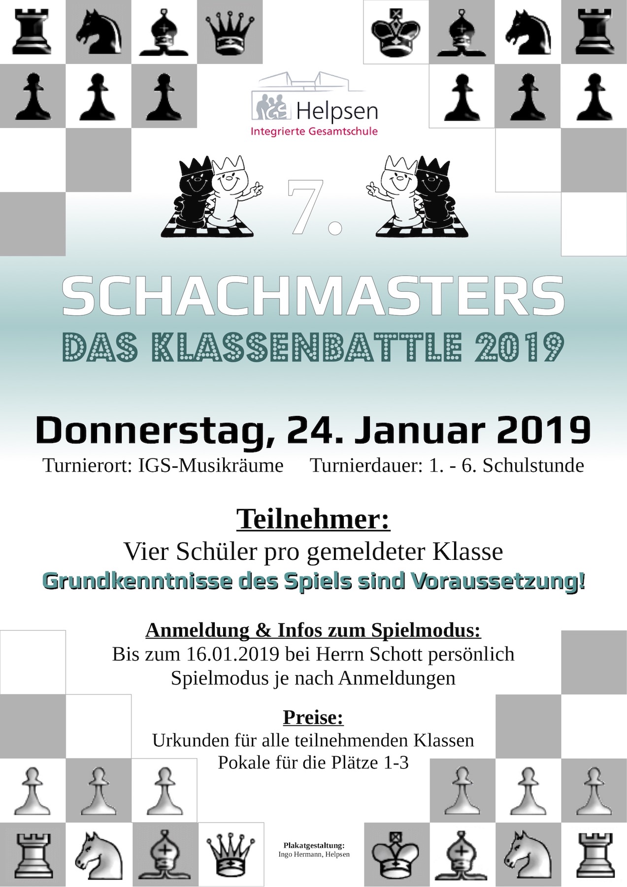 Plakat Schachmasters 7 - Klassenbattle 2019